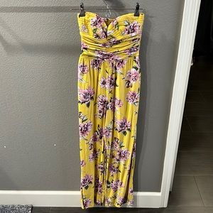 Strapless floral pants jumpsuit! Xhiliration size XS